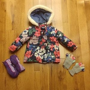 Gymboree puffer coat bundle